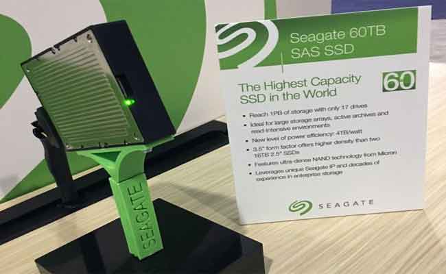 Seagate تعرض قرصها الجديد SSD بمساحة تخزين 60 Tb