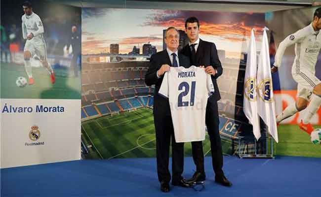 ريال مدريد يقدم موراتا للصحافة الاسبانية