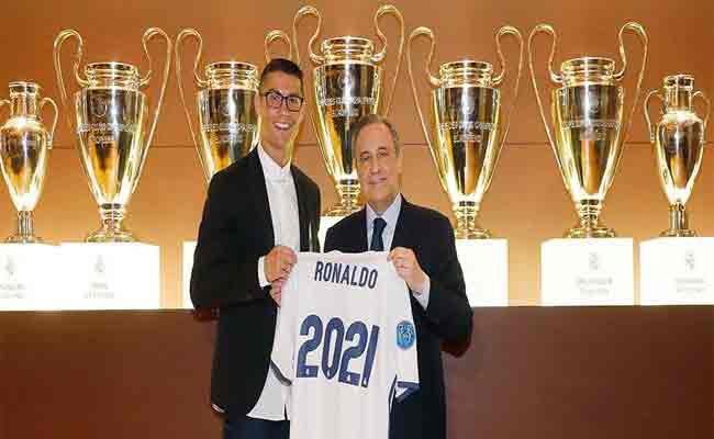 ريال مدريد يجدد عقد رونالدو إلى عام 2021