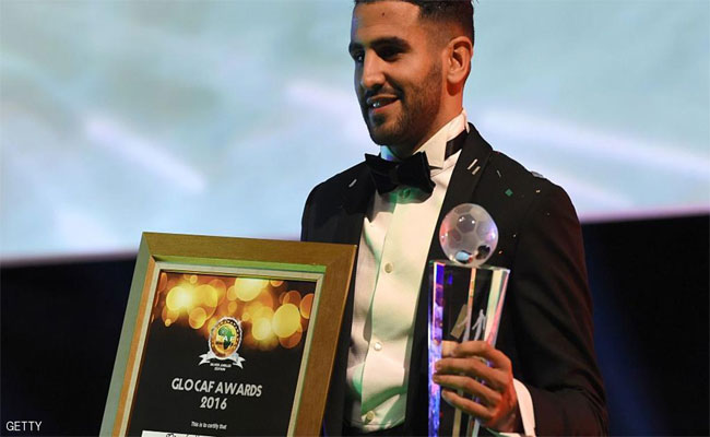 رياض محرز يتوج كأفضل لاعب في افريقيا
