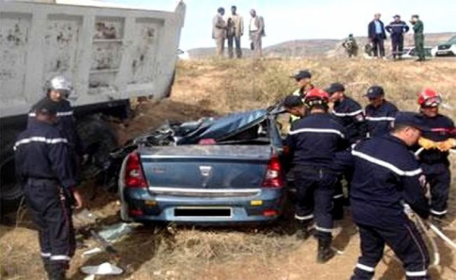 عرس يتحول إلى مأتم على إثر مجزرة مرورية ذهب ضحيتها 3 أطفال بباتنة