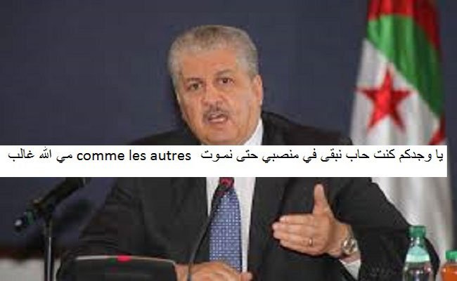 وداعا سلال سنفتقد تصريحاتك وستفتقدك إنجيلا ميركل وداعا يا أذكى وزير عرفته الجزائر