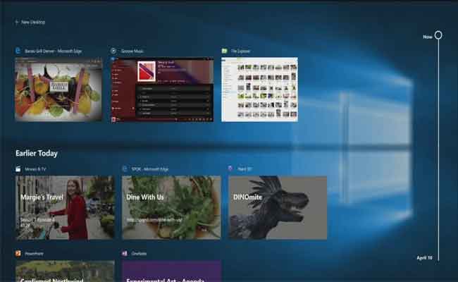 مايكروسوفت قدمت عرض لميزتها الجديدة Timeline