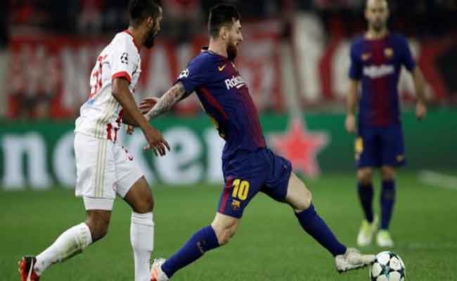 برشلونة يتعادل مع أولمبياكوس