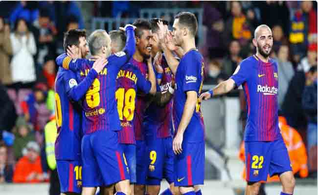 برشلونة يسحق لاكورونيا ويحذر الريال