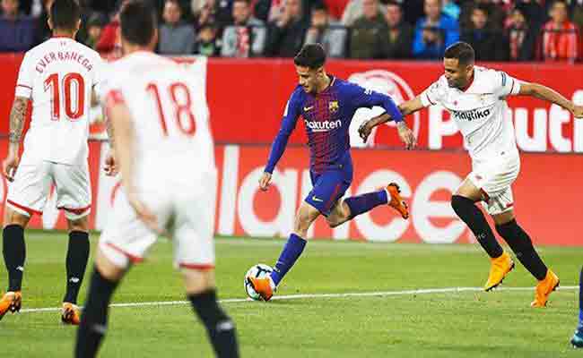 برشلونة يفرض التعادل على اشبيلية