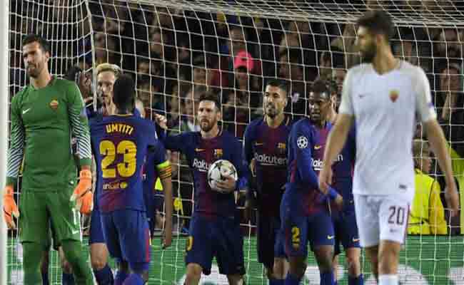 برشلونة يسحق فريق روما الايطالي