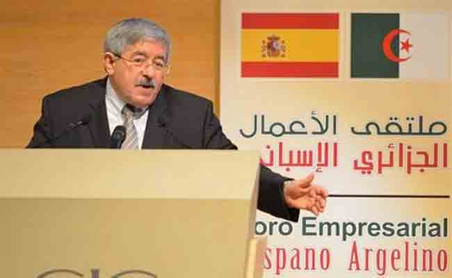 أويحيى يؤكد استعداد الجزائر لقطع المزيد من الأشواط لتعزيز التعاون الثنائي مع اسبانيا في جميع المجالات