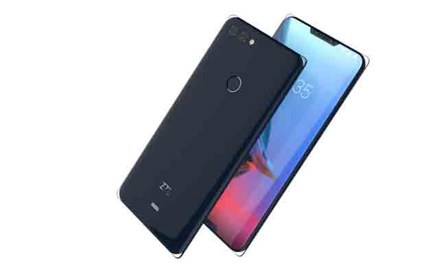 مفهوم لهاتف ذكي من ZTE يحتوي شقين في الجبهة