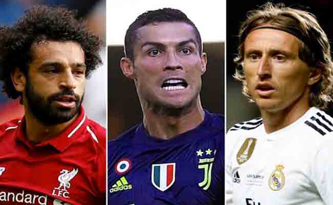 تنافس بين رونالدو وصلاح ومودريتش