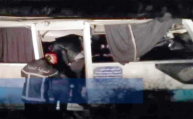 حادث انحراف حافلة للشرطة بالطريق السيار بقسنطينة يخلف جرحى