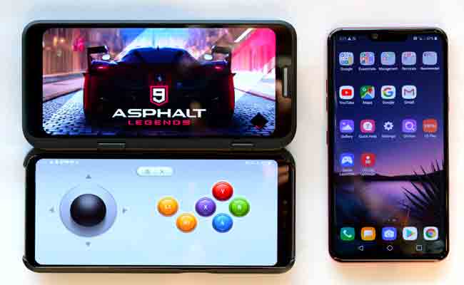 الهاتف V50 من إل جي يضم شاشتين
