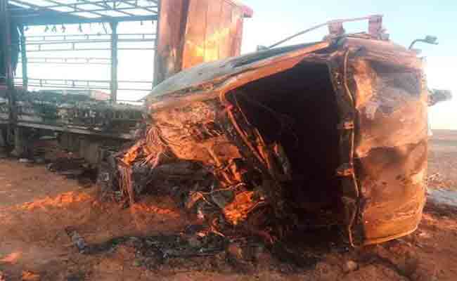 مصرع 4 أشخاص تفحما إثر حادث مرور بغرداية