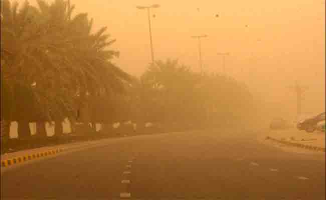 الرياح القوية مستمرة على عدة مناطق بجنوب الوطن