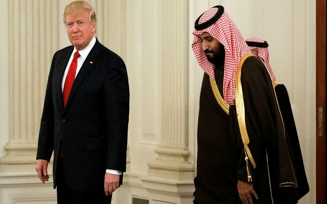 ترامب وبن سلمان يناقشان تبجح ايران وتفاخرها بإسقاط الطائرة
