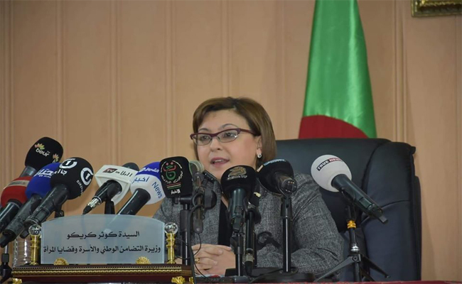 وزيرة التضامن كريكو تعلن عن إحصاء دقيق للفئات الهشة وتسطير سياسة جديدة للتكفل بها