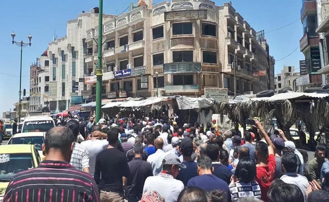 تظاهرات مناوئة لبشار الأسد بالسويداء