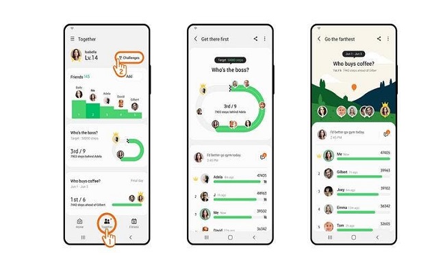 ميزة التحدي الجماعي في تطبيق  “Samsung Health”...