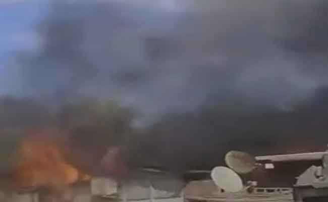 نشوب حريق في الحي الفوضوي