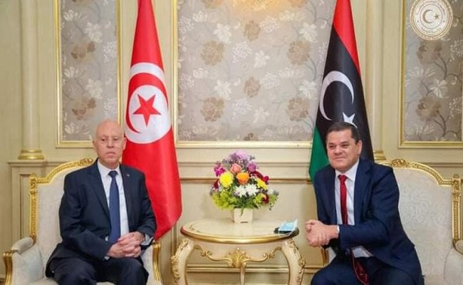 قادة ليبيا يستقبلون قيس سعيد