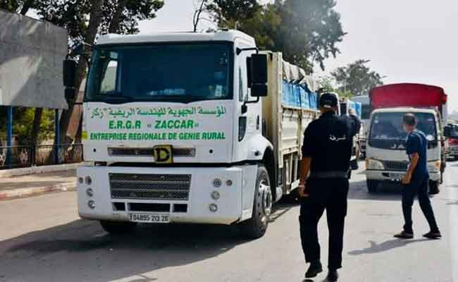 قافلة تضامنية من وزارة الفلاحة لفائدة العائلات المتضررة بولاية تيزي وزو