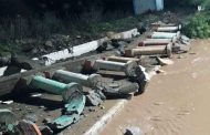 سقوط الجدار الواقي لمدخل بلدية القطار في غليزان