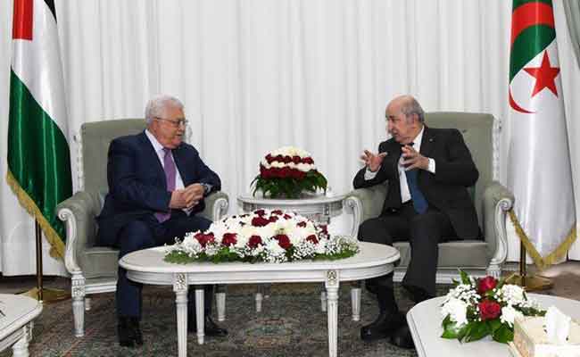 استقبال الرئيس تبون للرئيس الفلسطيني
