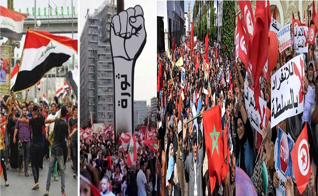 خرجت كل الشعوب العربية لتظاهر إلا الشعب الجزائري البطل فَضَلْ الخنوع للجنرالات