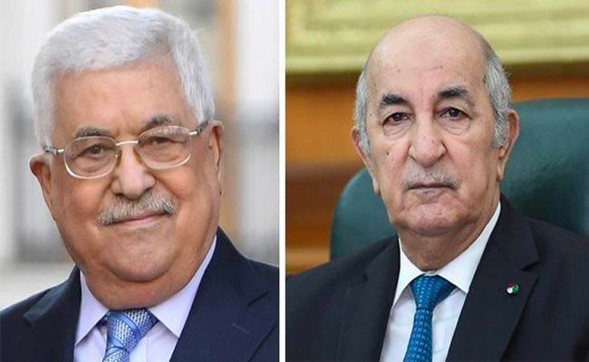 الرئيس الفلسطيني يعرب عن شكره للجزائر على موقفها