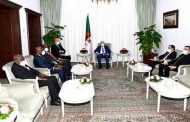 استقبال تبون لوزير الدولة للموارد البترولية لجمهورية نيجيريا ووزير البترول والطاقة لجمهورية النيجر
