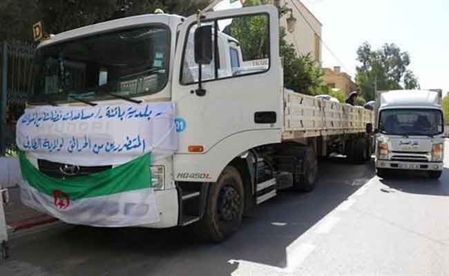 انطلاق قوافل تضامنية من ولايات قسنطينة وباتنة وخنشلة لفائدة المتضررين من الحرائق