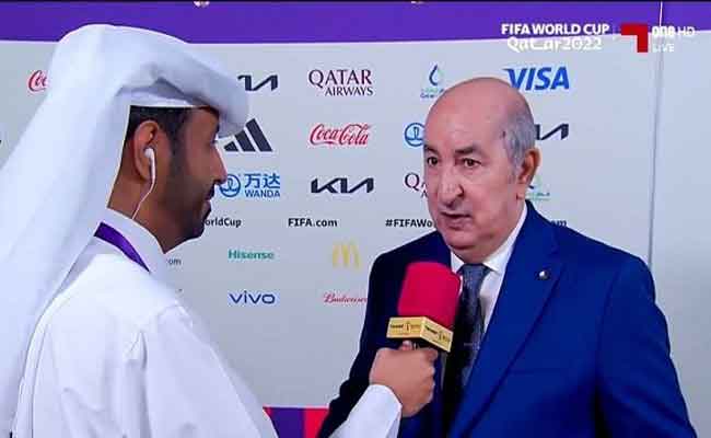 تبون: روعة تنظيم قطر كأس العالم