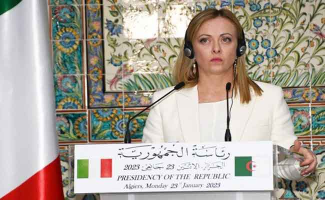 إشادة رئيسة مجلس الوزراء الإيطالي بالعلاقات الثنائية التي تجمع بين بلدها والجزائر