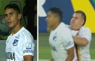 لاعب يعتدي على مشجع ضربه في الملعب والحكم يطرده...