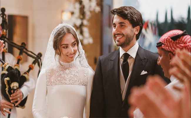 الأميرة إيمان نجلة العاهل الأردني عبد الله الثاني تحتفل بزفافها في قلب