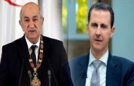 الجحش بشار يشكر المنبطح تبون على دعمه في قتل الشعب السوري وتثبيت كرسيه للحكم بدعم من الجامعة العربية
