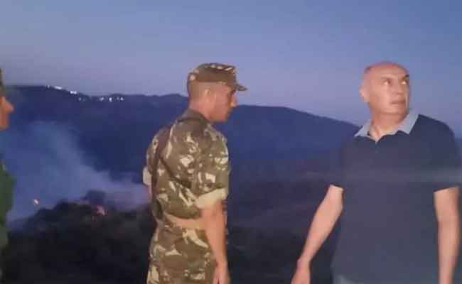 نشوب حريق بأعالي غابات بلدية مسلمون، غربي تيبازة