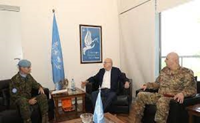 ميقاتي من جنوب لبنان: ملتزمون بالقرار الأممي 1701