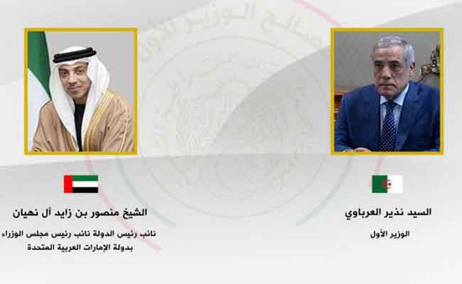 الوزير الأول يتلقى مكالمة من نائب رئيس دولة الإمارات