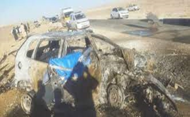 تفحم زوجين تونسيين ضحيتي حادث مرور بتبسة