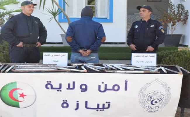 إلقاء القبض على سارق الأنابيب النحاسية بتيبازة