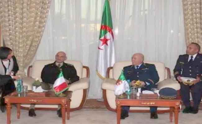 استقبال اللواء بن بيشة نظيره الإيطالي