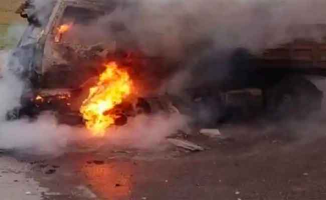 احتراق مركبتين يخلف مصرع شخصين تفحما بقسنطينة