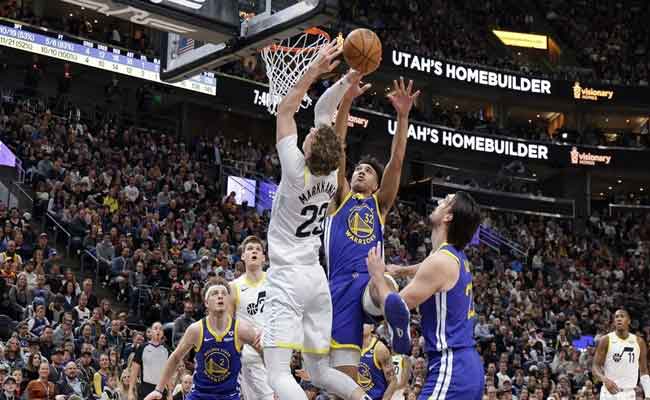 NBA...غولدن ستيت يهزم يوتا جاز وتفوق مينيسوتا تيمبروولفز على بورتلاند تريل
