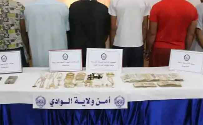 الإطاحة بشبكة إجرامية تحترف سرقة المنازل بالوادي