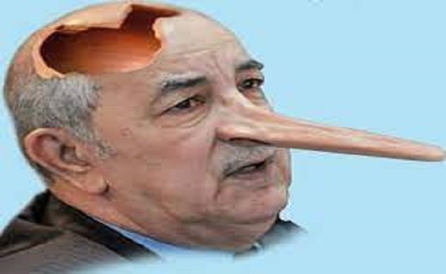 المخنث تبون أول رئيس في العالم يحكم الشعب بإغراقه في الكذب والبهتان والخداع