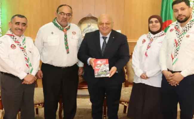 استقبال ربيڨة القائد العام لقدماء الكشافة الإسلامية الجزائرية