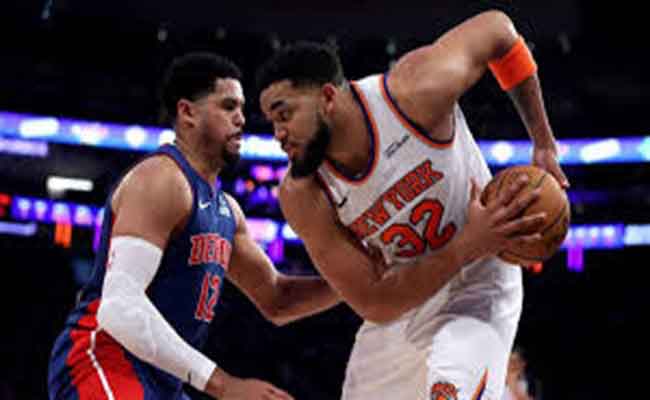 NBA...برونسون يقود انتفاضة نيكس ويسقط بيستونز بدوري السلة الأمريكي