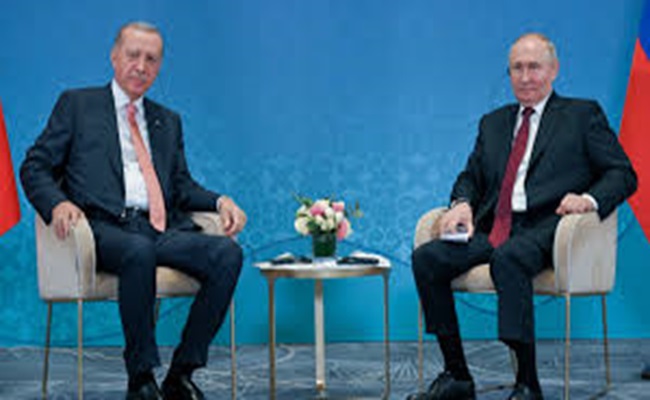 أردوغان لبوتين: سلامة الملاحة بالبحر الأسود قد تجلب السلام