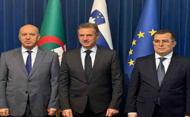 سايحي وبن طالب يتباحثان مع الوزير الأول السلوفيني
